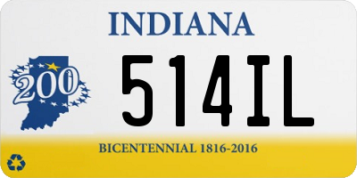 IN license plate 514IL
