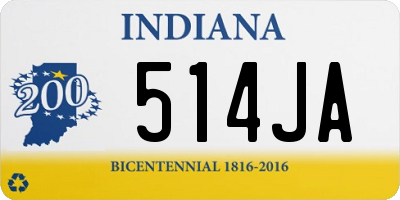 IN license plate 514JA