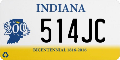 IN license plate 514JC