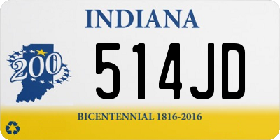 IN license plate 514JD