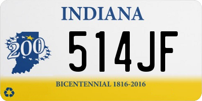 IN license plate 514JF