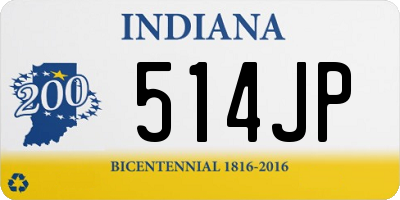 IN license plate 514JP