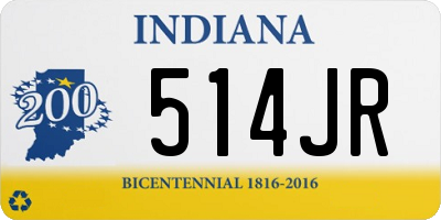 IN license plate 514JR