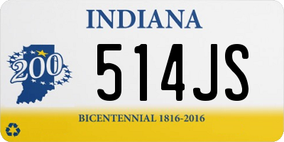 IN license plate 514JS