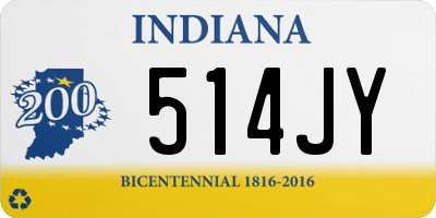 IN license plate 514JY