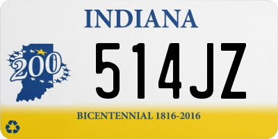 IN license plate 514JZ