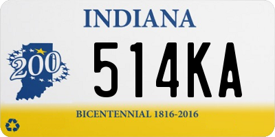 IN license plate 514KA