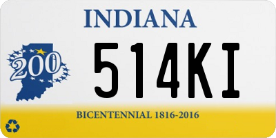 IN license plate 514KI