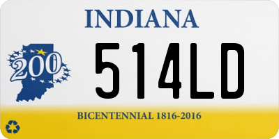 IN license plate 514LD