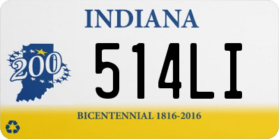 IN license plate 514LI