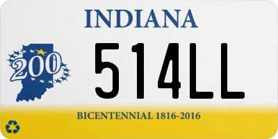 IN license plate 514LL