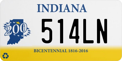 IN license plate 514LN