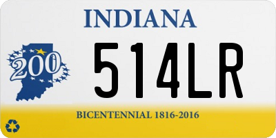 IN license plate 514LR