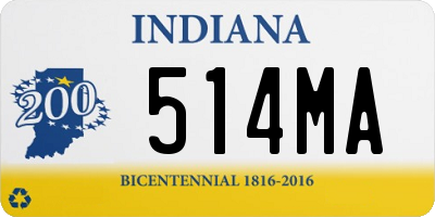 IN license plate 514MA