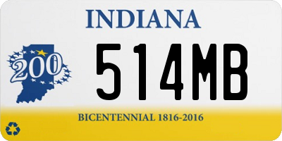 IN license plate 514MB