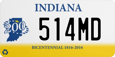 IN license plate 514MD