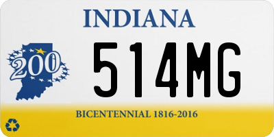 IN license plate 514MG