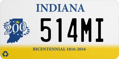 IN license plate 514MI