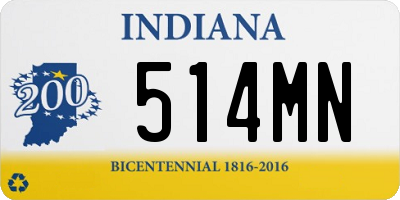 IN license plate 514MN