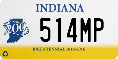 IN license plate 514MP