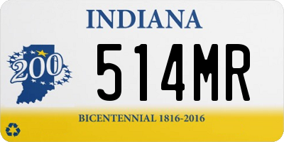 IN license plate 514MR
