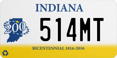 IN license plate 514MT