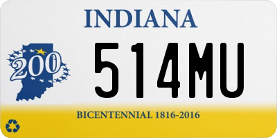 IN license plate 514MU