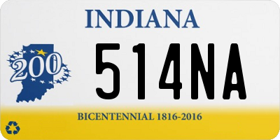 IN license plate 514NA