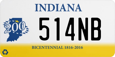 IN license plate 514NB