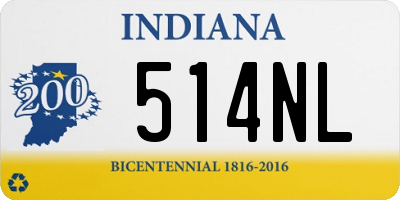 IN license plate 514NL