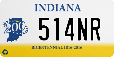 IN license plate 514NR