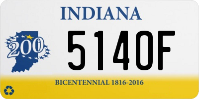 IN license plate 514OF