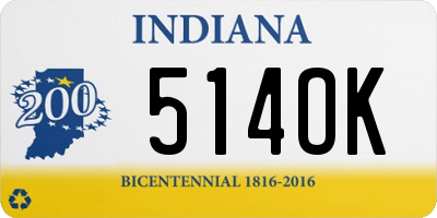 IN license plate 514OK