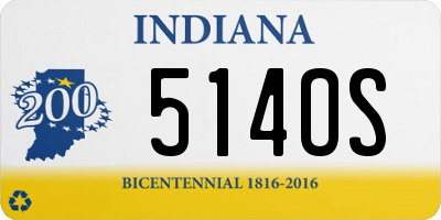 IN license plate 514OS