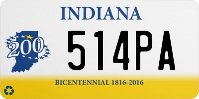 IN license plate 514PA