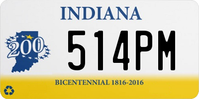 IN license plate 514PM