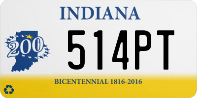 IN license plate 514PT