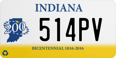 IN license plate 514PV