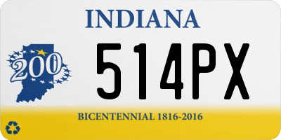 IN license plate 514PX