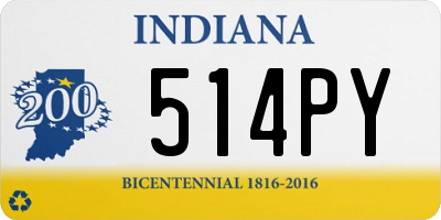 IN license plate 514PY