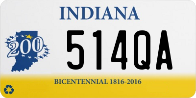 IN license plate 514QA