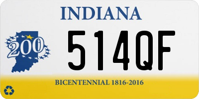 IN license plate 514QF