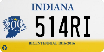 IN license plate 514RI