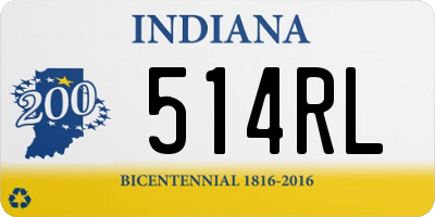 IN license plate 514RL