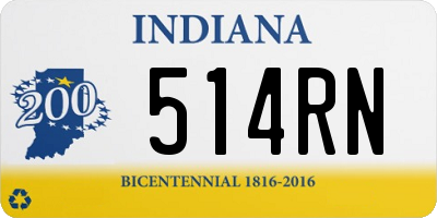 IN license plate 514RN