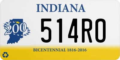 IN license plate 514RO