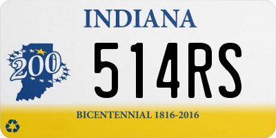 IN license plate 514RS