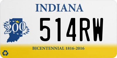 IN license plate 514RW