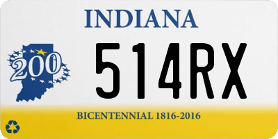 IN license plate 514RX