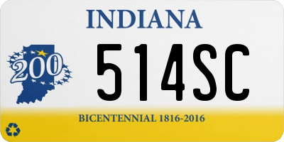 IN license plate 514SC